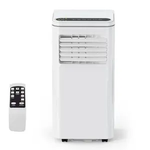 10000 BTU Portable Air Conditioner, 3-In-1 AC Unit with Cooling, Dehumidifier & Fan, for Rooms Up to 450 Sq.Ft, Includes LCD Display & Remote Control, for Bedroom, Office, Dorm, White