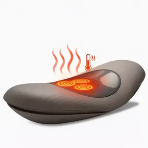 Lumbar Support Pillow - Back Massager with Heat, Heated Waist Cushion for Bed & Sofa - Portable Back Pad for Upper & Lower Back Soreness Management