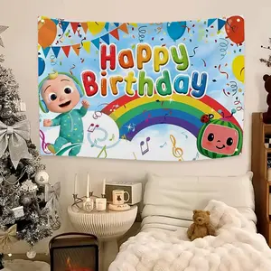 Kawaii Cartoon cute C-CoComelons baby Flags Flag - Ultra Soft Skin-Friendly Machine Washable Fade Resistant Banner Decoration |   HD Print Lightweight Durable Outdoor Indoor Garden Flag