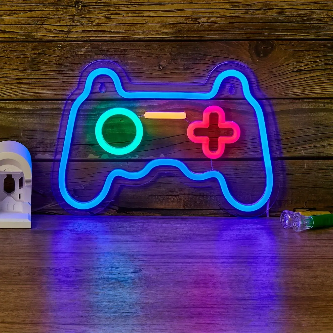 Neon Gaming Controller Light, Led Neon Lights, Christmas Halloween Gift, Game Room Bedroom Decor, USB Powered, No Plug, Indoor Decorative Neon Light