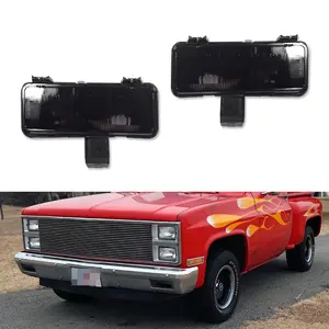 2pcs Smoked Front Turn Signal Park lamps Lights For 1981 1982 Chevy GMC PU Blazer Jimmy,Replace OEM C481820/C481821