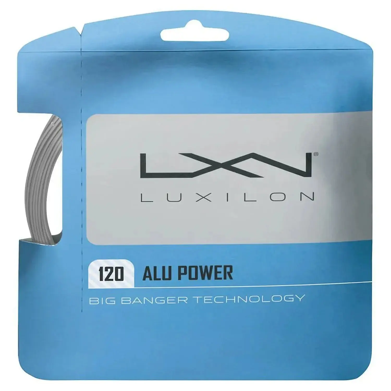 Co-polymer Nylon and Aluminum Fiber Tennis String for Aggressive Play - Powerful with Enhanced Control and Soft Feel - 17L (1.20mm) Gauge, 40ft Set, Silver, Resin, Players
