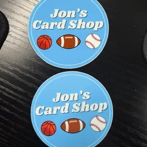 JonsCardShop 2.5 inch Sticker with Sports Design for Collectibles and Decor