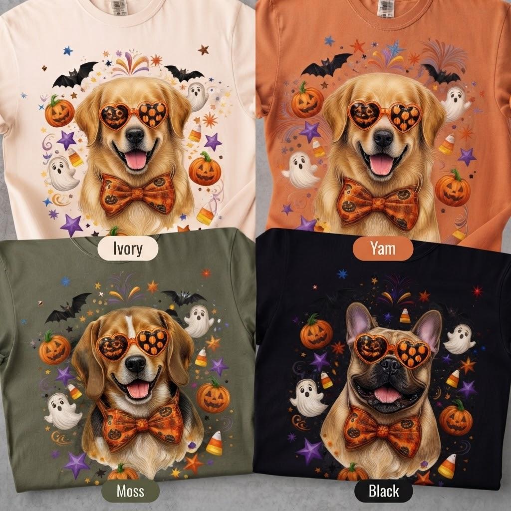 Comfort Colors Halloween Dog Shirt 3