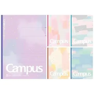 Composition Notebooks, 5 Pack Campus Semi-B5 Comp Book with Dot B 6mm Ruled, 30 Sheets, School Lined Notebook Acrylic Palette, Journal Notebook for Women Work Study Note Taking (NO-3CBTN-L38X5)