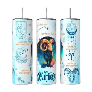 Zodiac sign tumblers 20 oz Bottle Drinkware Water Bottles Washable Portable Reusable Customized Cup Mug Bottled