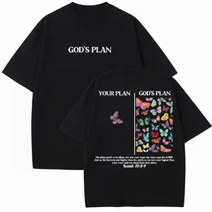 God's Plan Unisex T-Shirt Christian Vintage 90s Graphic Tee Cotton Streetwear Summer Gift For Her Mom Womenwear