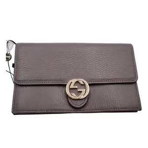 Pre-owned GUCCI leather Shoulder Bags Dollar Calfskin Interlocking G Chain Wallet (EX045)