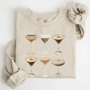 [Sale off up to 50%] Espresso Martini' Crewneck Sweatshirt Cocktail Womenswear, streetwear graphic tee