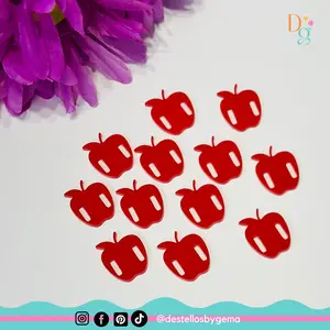 Custom Apple-Shaped Acrylic Charms (1" - 1.5")