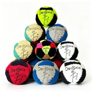 DirtBag Footbag Hacky Sack - Durable 8-Panel Design, Soft & Filled for Indoor/Outdoor Play, Retro 90s Stress Relief Toy for Kids & Adults, Assorted Colors with Carry Pouch