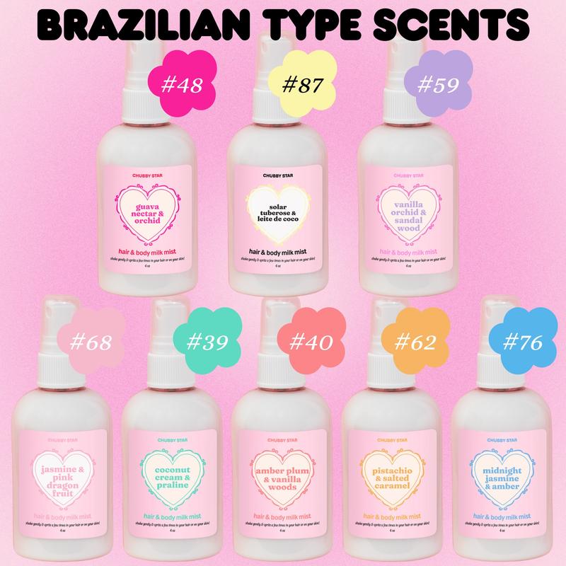 Hair & Body Milk Mists ~ Choose Your Own Scent ~ Fragrant Hair and Body Spray Milky Mists