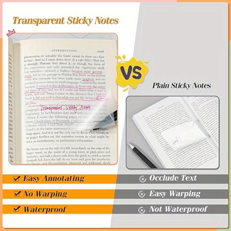 50Sheets Transparent Posted it Sticky Note Pads Notepads Posits Papeleria Journal School Stationery Office Supplies Adhesive Stickers