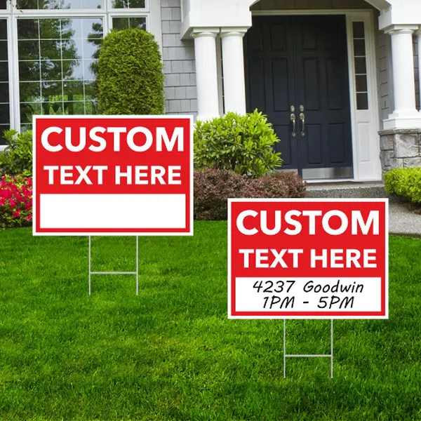 Custom Dry Ease Yard Sign Decor Rectangle Water Proof