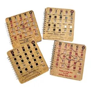 Upcycled Vintage Bingo Card Journal - Brown