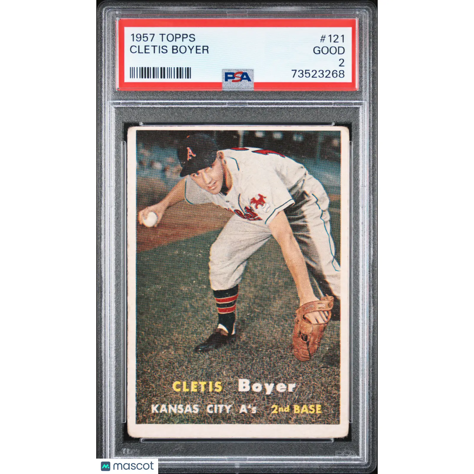 Cletis Boyer PSA 1957 Topps Baseball #121 2 73523268