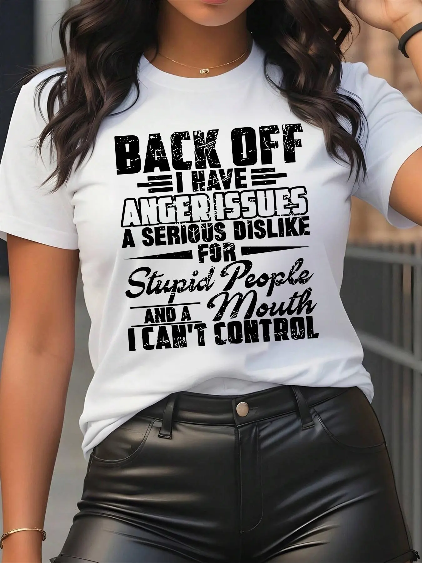 Women's Letter Print Round Neck Fitted Tee, Fashion Casual Streetwear Short Sleeve T-shirt, Casual Everyday Top for Daily Holiday Vacation Outdoor Wear, Ladies Clothes for Summer Womenswear, Casual Tops