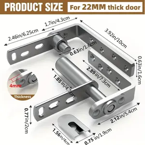 Heavy Duty Cafe Door Hinge, 304 Stainless Steel Thick Hinge, Self Closing, For Saloon Door. Louvre Door. Swing Door (Medium Duty, Single Door (1 Pack))