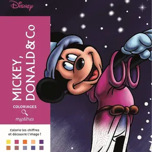 Disney Color by Numbers Coloring Book for Children and Adults - mickeyCover number Adult Watercolor Workbook
