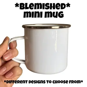 Cute Seasonal Mini Mug. 10oz Stainless Steel. *BLEMISHED* Select From 12 Different Designs Available. These DO NOT come with Lid or Straw.