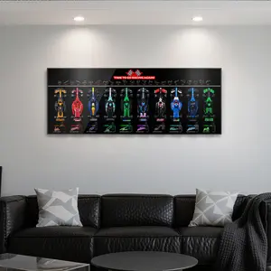 【Car Not Included】Display Wallboard for Speed Champions 10-Cars Display Frame Wall Mount