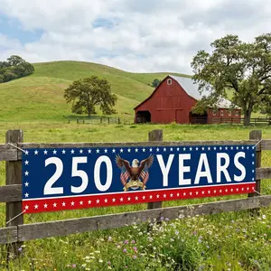 Probsin Large 250 Anniversary USA Banner, 1776-2026 America Party Supplies Home Decorations for Outdoor, Indoor, Yard, Garden, Porch, Lawn