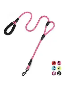 Rope  Leash 6ft Long,Traffic Padded Two Handle,Heavy Duty,Reflective Double Handles Lead for Control Safety ,Leashes for Large Dogs or Medium Dogs,Dual Handles Leads()