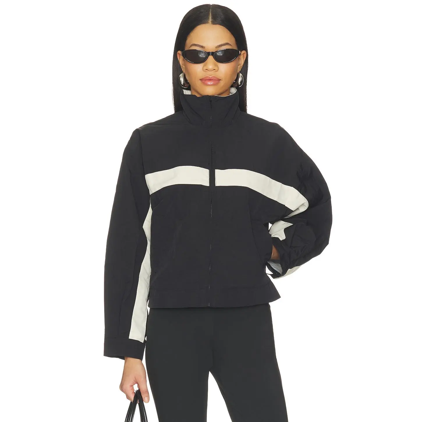LIONESS Essential Windbreaker in Noir