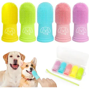 Dog Finger Toothbrush for Pet: Puppy Teeth Brushing Kit - Cat & Doggie Dental Cleaning Fingertip Fingerbrush
