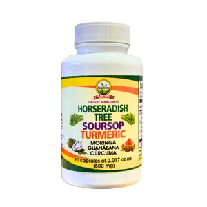 Plantimex Moringa Guanabana Y Curcuma Capsules - Dietary Supplement 90 Capsules - Healthcare & Fitness Supplement Edible Fiber