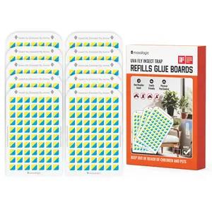 Mosalogic Sticky Card Refill Replacement Glue Cards for Flying Insect Trap Indoor Bug Trapper Fly Zapper-10 pack (No Device)