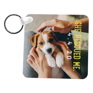 Custom sublimation square keychain