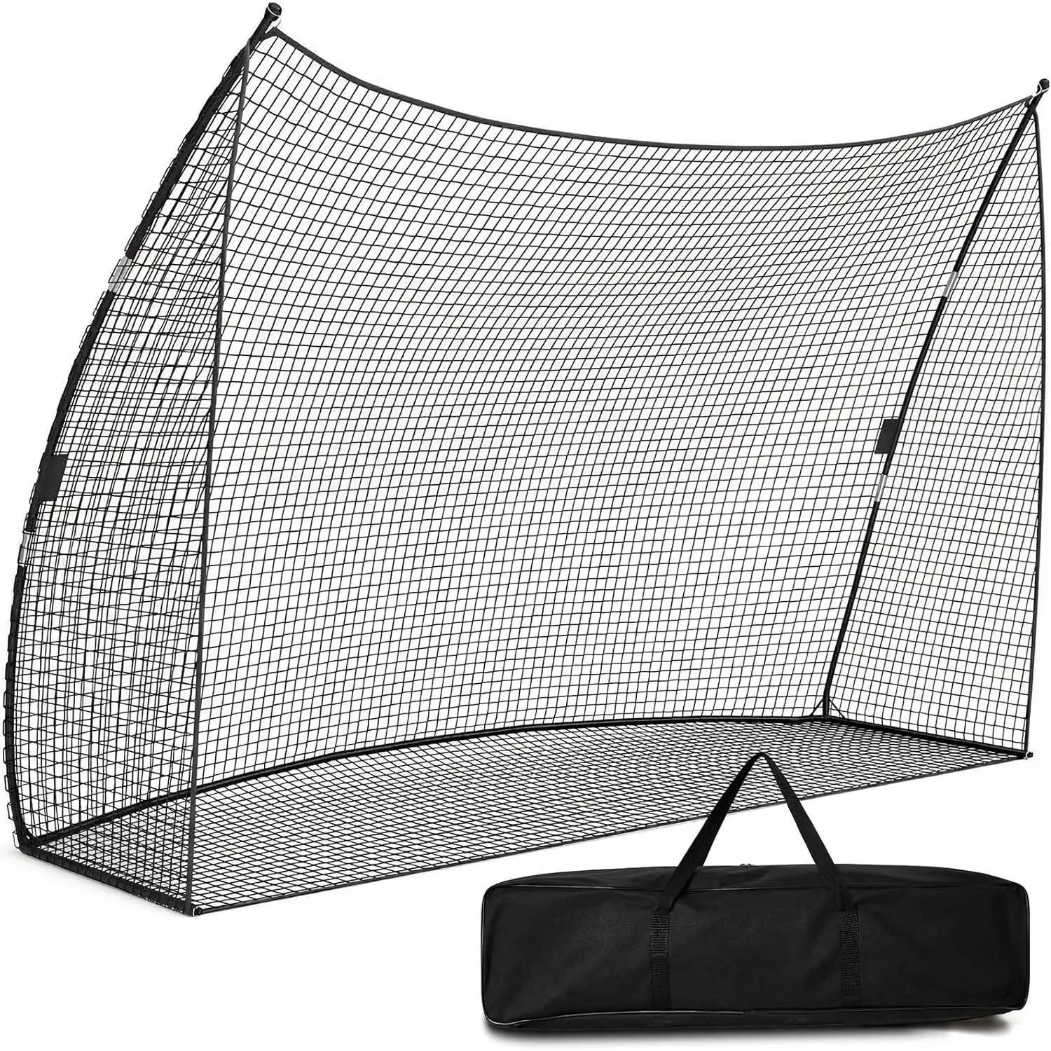 10 x 7ft Golf Practice Hitting Net Portable Personal Driving Range for Backyard Indoor Outdoor Use Golf Net for Hitting and Chipping with Carry Bag Ideal Gift for Men Dad Black