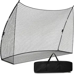 10 x 7ft Golf Practice Hitting Net Portable Personal Driving Range for Backyard Indoor Outdoor Use Golf Net for Hitting and Chipping with Carry Bag Ideal Gift for Men Dad Black