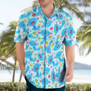Aqua Blue Mudkip Kawaii Tropical Hawaiian Shirt – Tropical Anime Summer Shirt, Anime Hawaiian Shirt for Fans #alohashirt #hawaiianshirt #tropicalvibes #summeroutfit #beachwear #viraloutfit