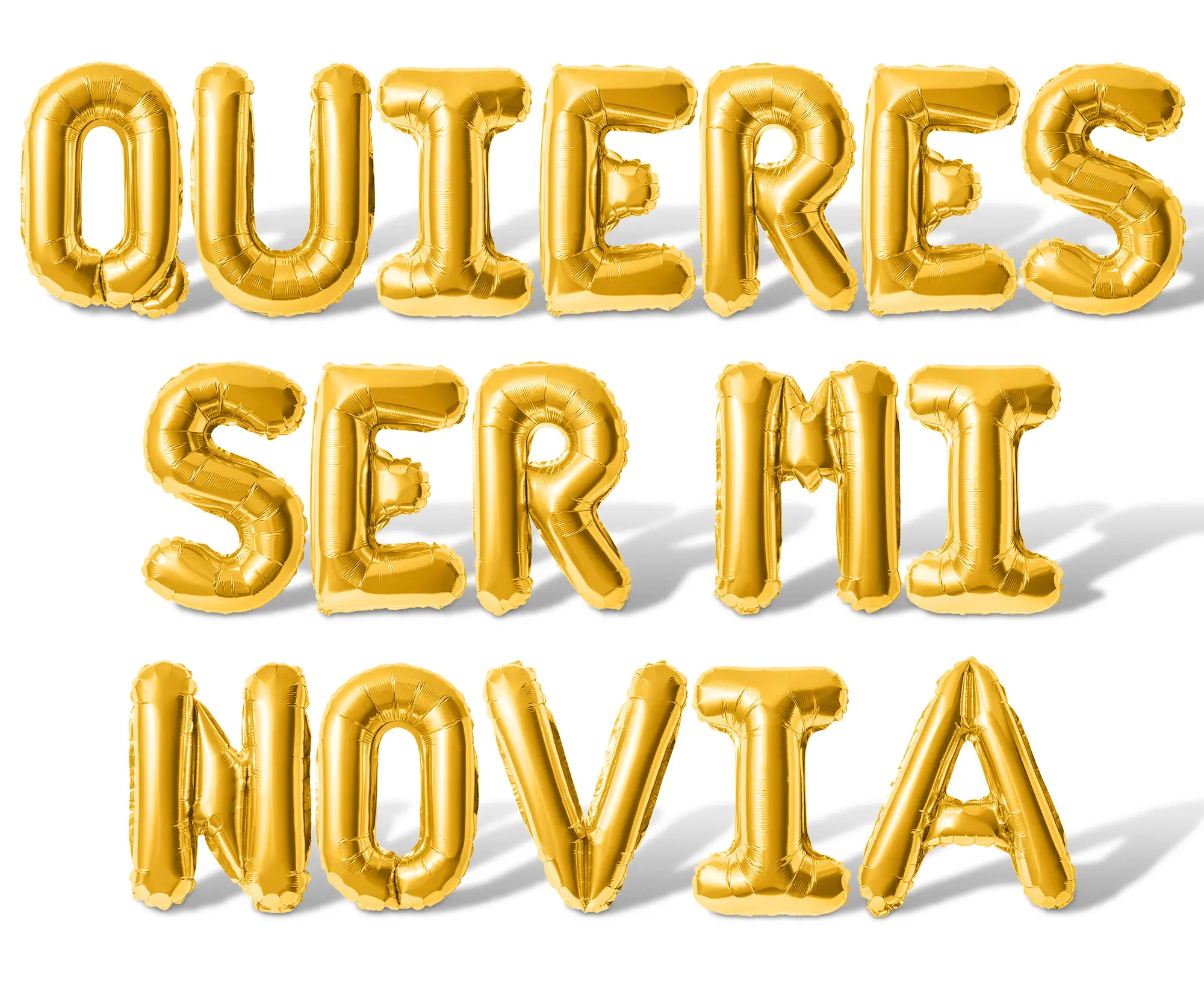 Letter Balloons - QUIERES SER MI NOVIA 16" Inch Alphabet Letters Foil Mylar Balloon Valentines Day Banner