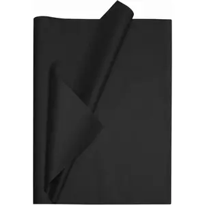 50 Sheets 20" x 28" Black Tissue Paper for  Bags, Large Tissue Paper Black, Wrapping Tissue Paper for Weddings, Birthdays, Showers and Party Decoration