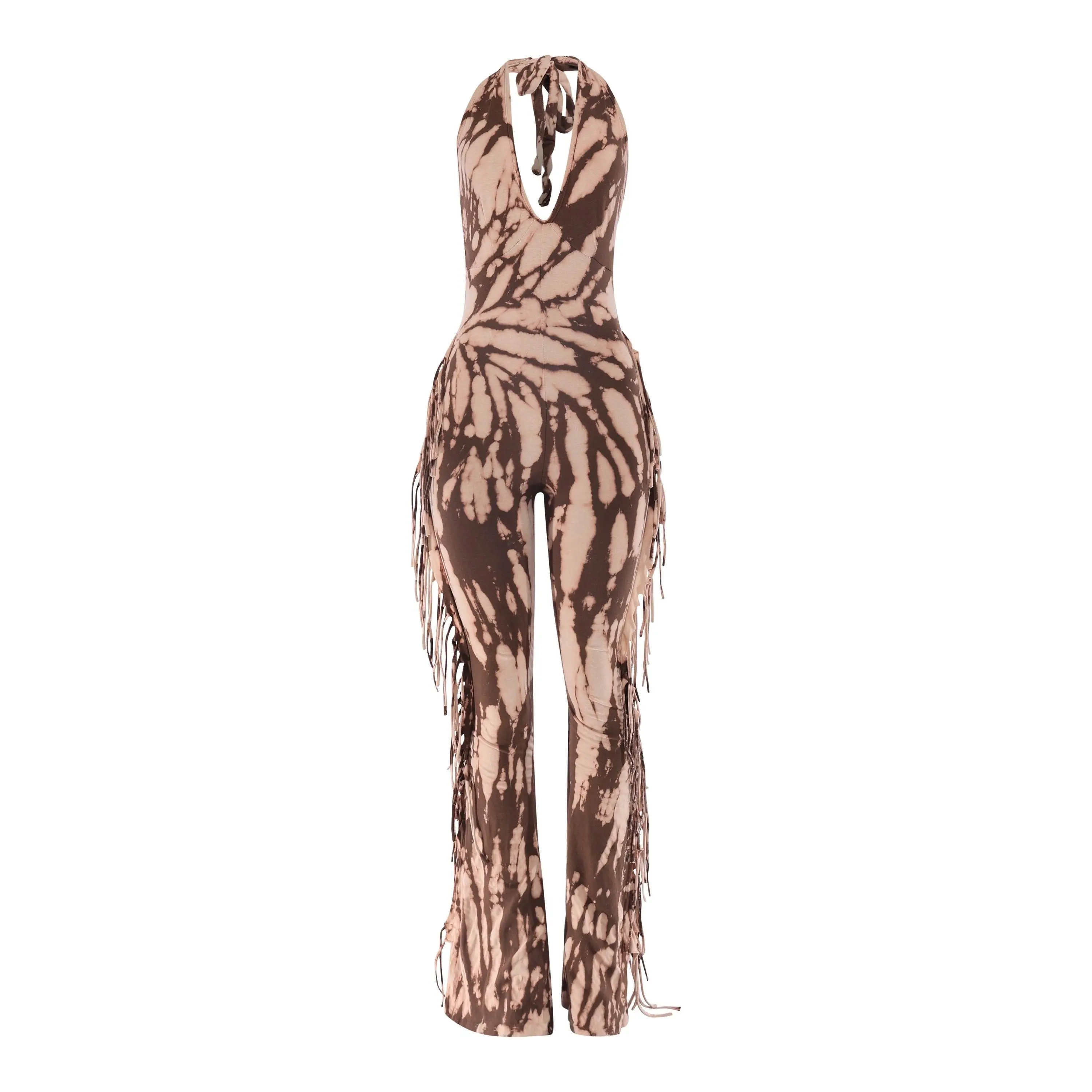 Fringe Tie Dye Jumpsuit