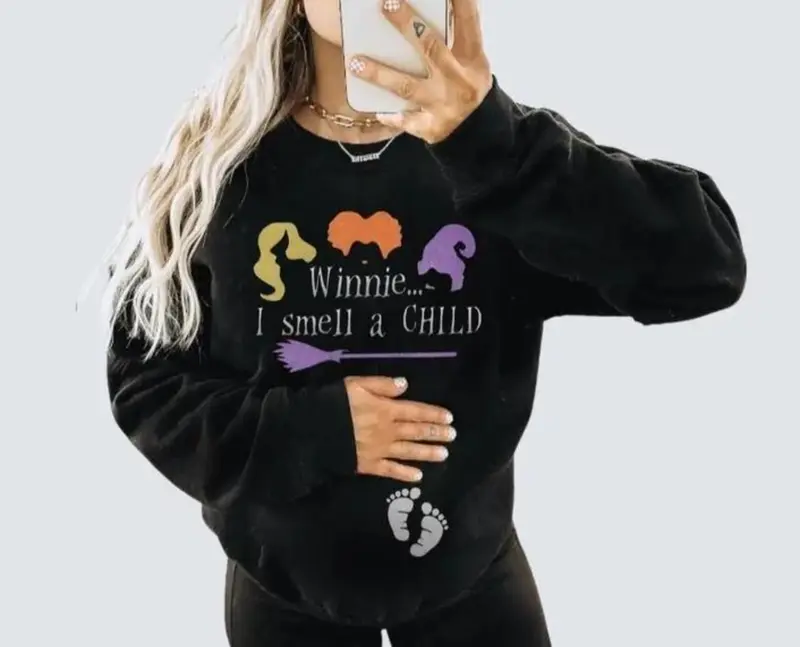 Sweat Grossesse Fall Pumpkin Thanksgiving - T-shirt Manches Longues XS Unisexe
