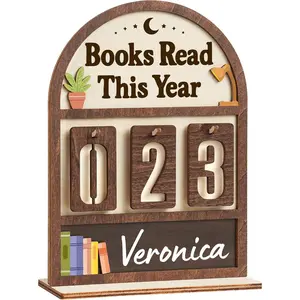 Books Read This Year Counter Valentines Day Gifts For Women Readers Personalized Book Counter Tracker Bookshelf Decor Bookish Gifts Accessories For Book Lovers Bookworm Bookclub Stocking Stuffers