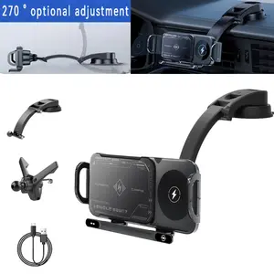 Car Vehicle Automatic phone holder, Phone Holder Car Gadgets for SmartphoneMount , 90-degree rotation, installed on car aircenter console, 15W wireless chargerPhone Charging, suitable for 6-7.2-inch mobile phones Samsung Galaxy ZFold6/5/4/3 other phones