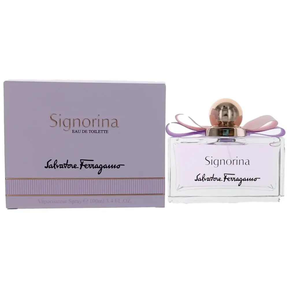 Women's Stylish Italian Floral-Fresh-Fruity Signorina by Salvatore Ferragamo, 3.4 oz EDT Spray