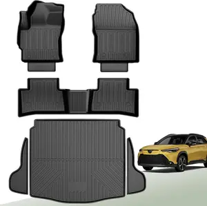 For Toyota Corolla Cross SUV 2022-2026 Corolla Cross (ONLY FWD) Floor Mats & Cargo Liner  - Custom Fit Floor Liners and Trunk Mat for Corolla Cross (Not Fit AWD/Hybrid/Hatchback)
