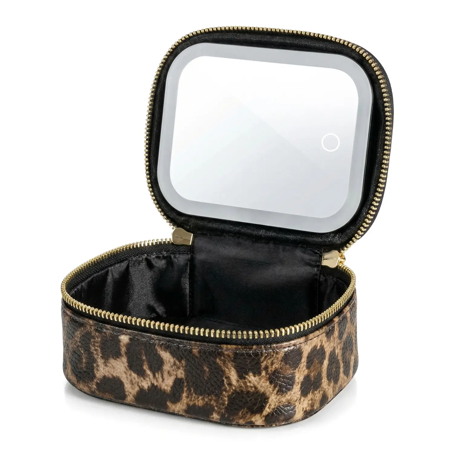 Women's Portable LED Mirror Makeup Bag - 3 Adjustable Brightness Settings, Light Up Your Space, Cosmetic Train Case for Travel, Toiletries & Beauty Essentials Organizer
