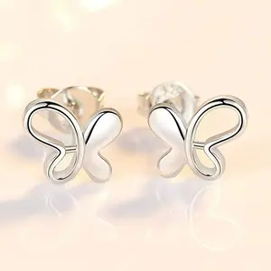 925 Sterling Silver Butterfly Stud Earrings