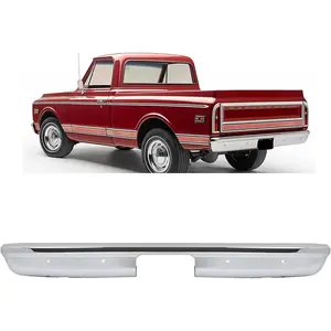 Rear Bumper face bar Compatible with 1967-1972 Chevy Chevrolet C10/C20/C30/K10/K20/K30 & GMC C15/C25/C35/C1500/C2500/C3500/K15/K25/K35/K1500/K2500/K3500 Pickup Base Replace for 3885614 GM1102390