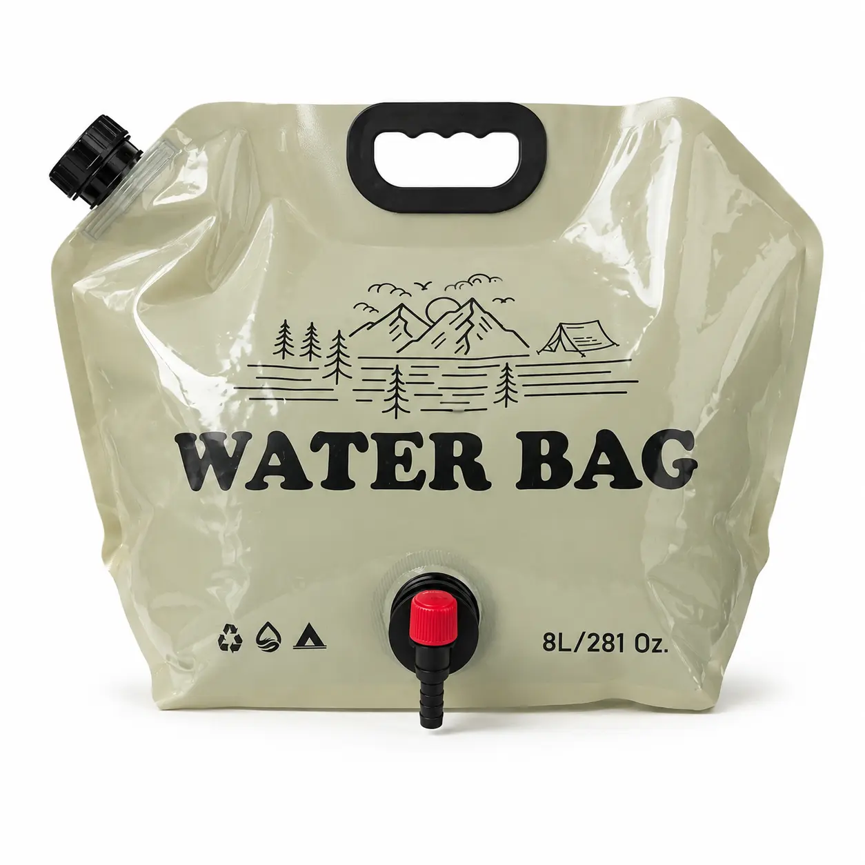 Camping Water Containers,  Gallon Foldable Water Bottle with Spout, Reusable BPA-Free Plastic, Outdoor Hiking Emergency Water Bag, Collapsible Water Container, Water Storage Bottle, Camping Accessories