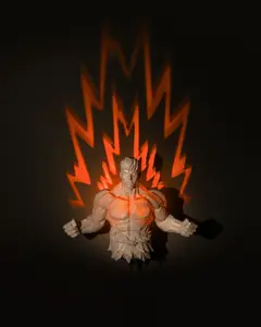 Super Sayan Wall Art, makes design on wall