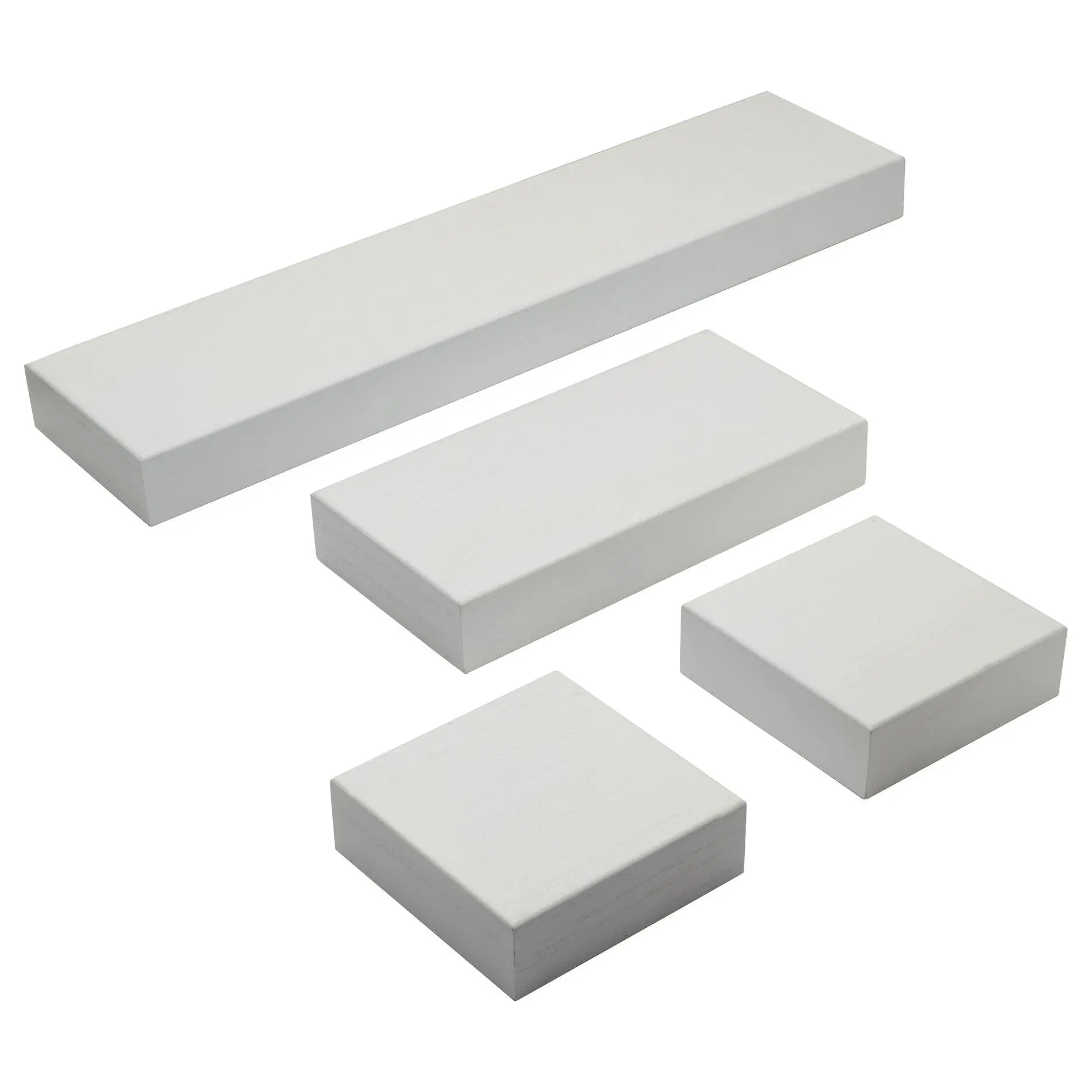 Melannco 4-Piece White Chunky Shelves