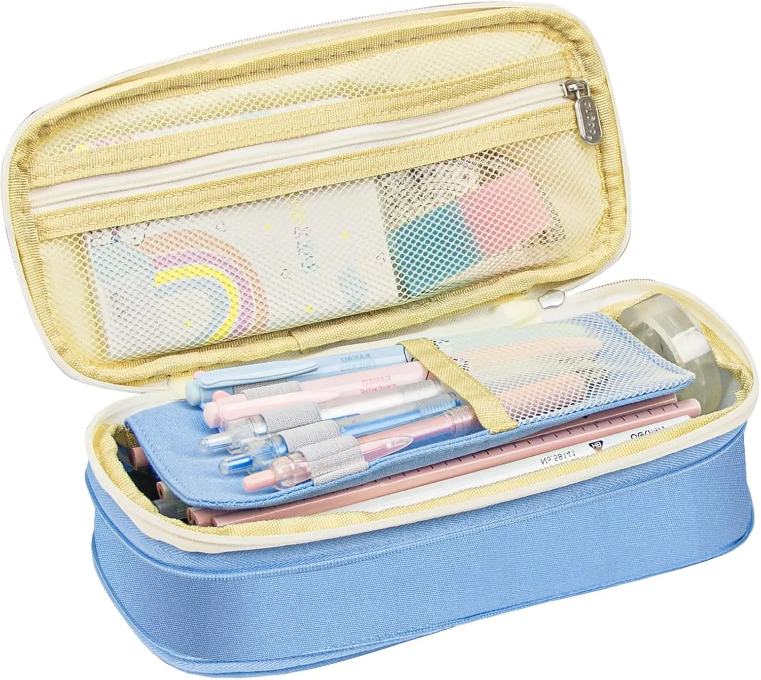 Big Capacity Pencil Case, Office Academy School Large Storage Durable Pen Pouch Children Teen Adults-No Pencils